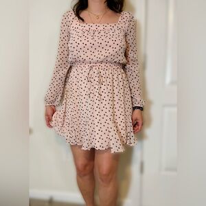 Cutsie Pink and Black Polka dot Dress Size M